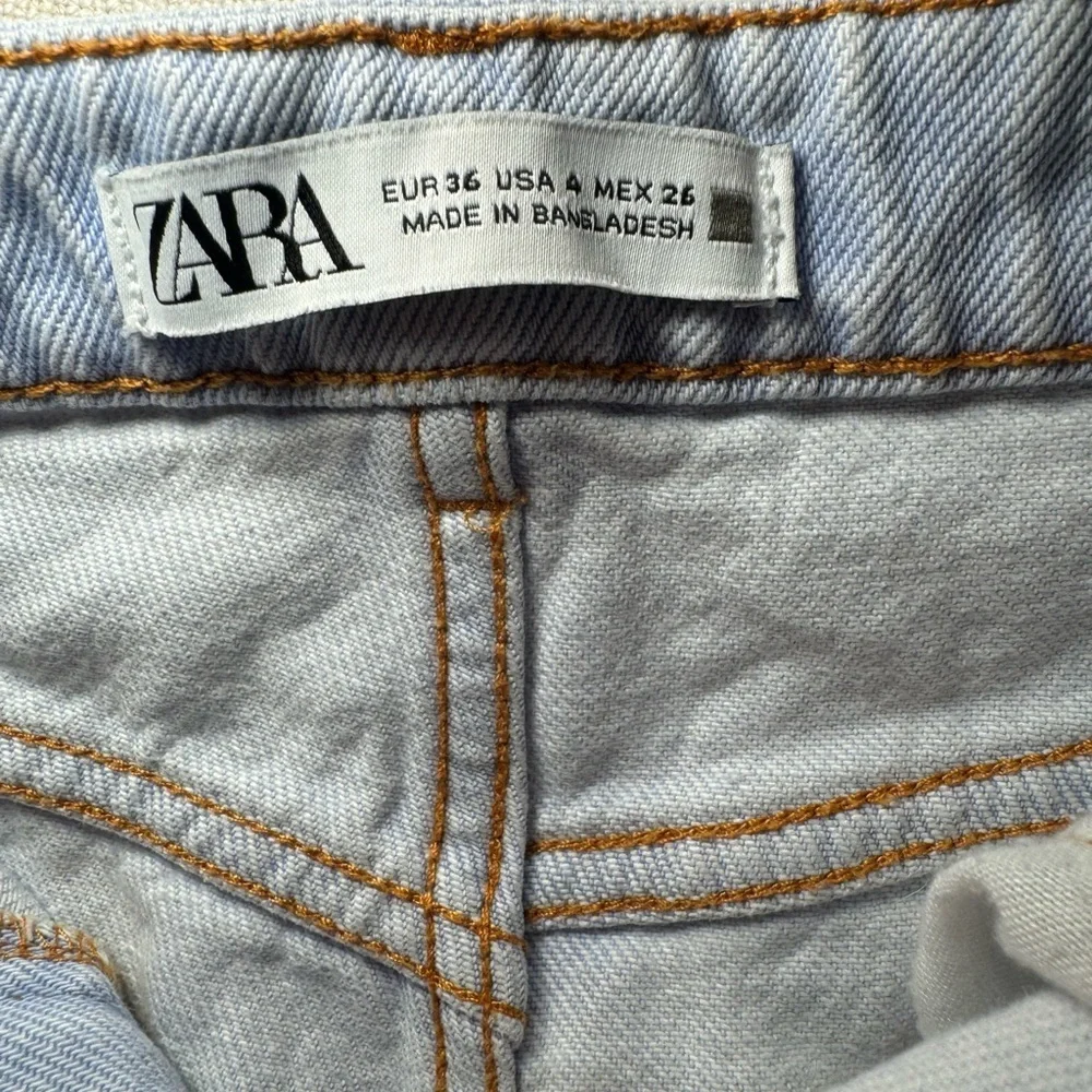 Zara light wash denim shorts